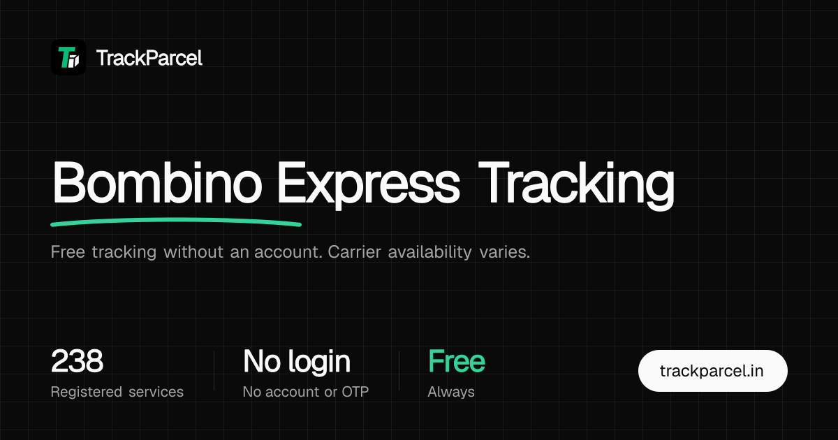 Bombino Express Tracking - Shipment Status | TrackParcel