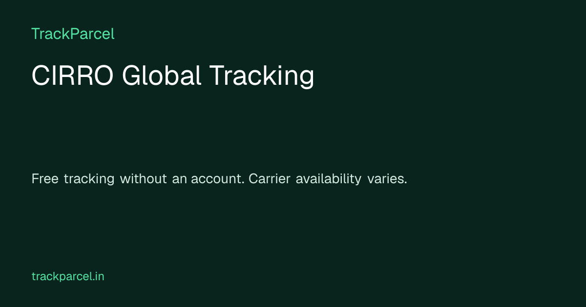 CIRRO Global Tracking | TrackParcel