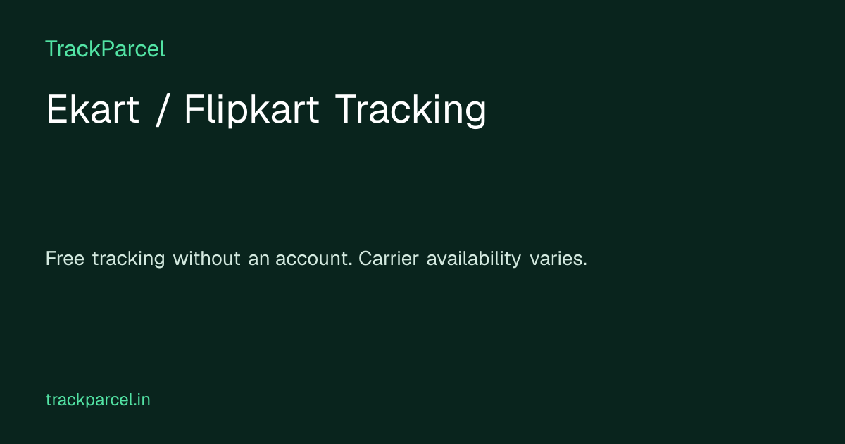 Ekart / Flipkart Tracking | TrackParcel