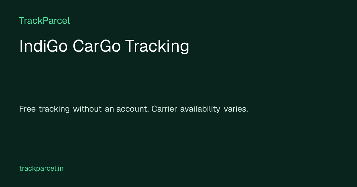 IndiGo CarGo Tracking | TrackParcel