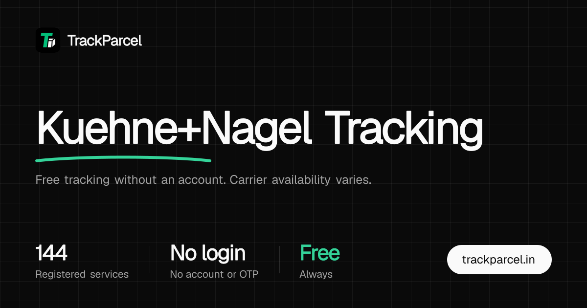 Kuehne+Nagel Tracking - Shipment Status | TrackParcel
