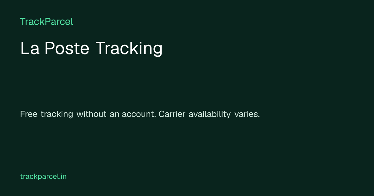 La Poste Tracking | TrackParcel