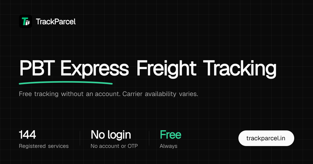 PBT Express Freight Tracking - Shipment Status | TrackParcel