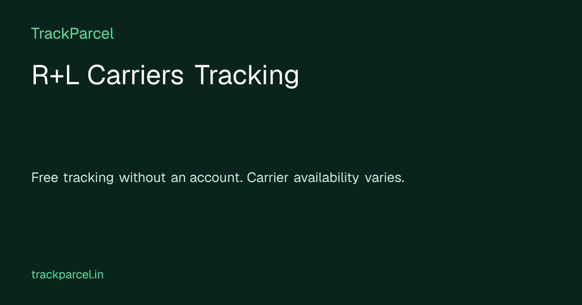 R+L Carriers Tracking - Shipment Status | TrackParcel
