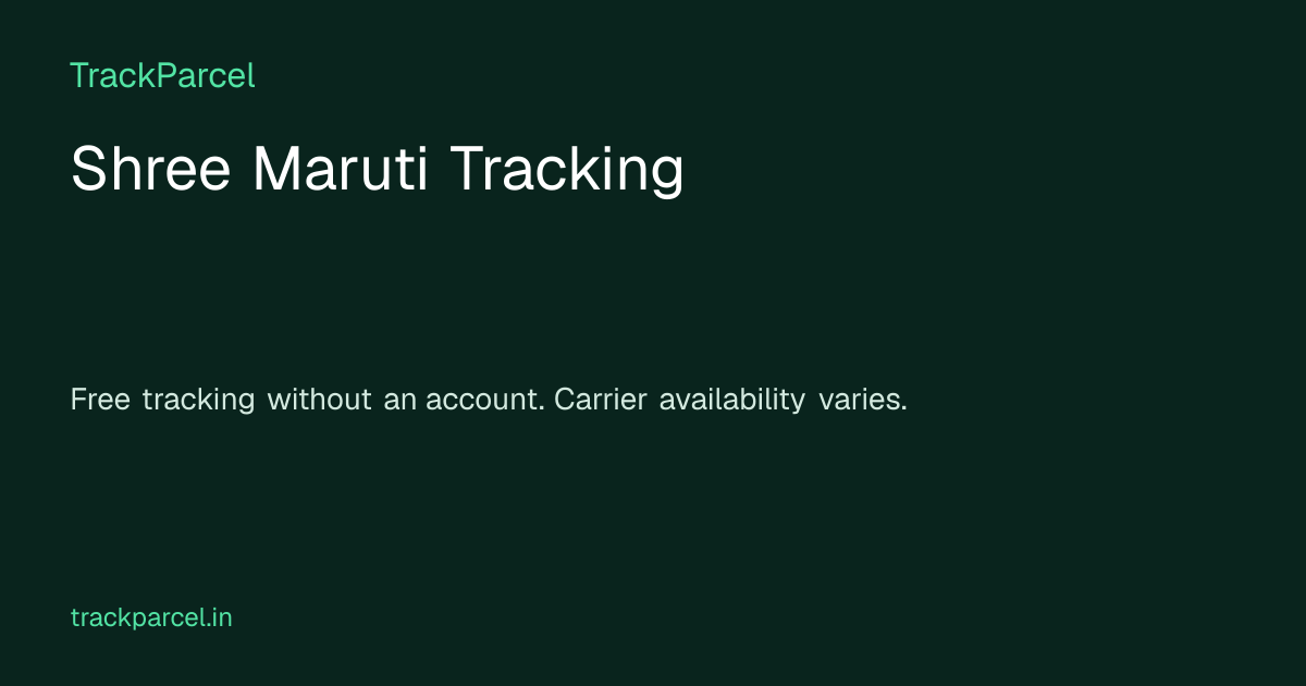 Shree Maruti Tracking | TrackParcel